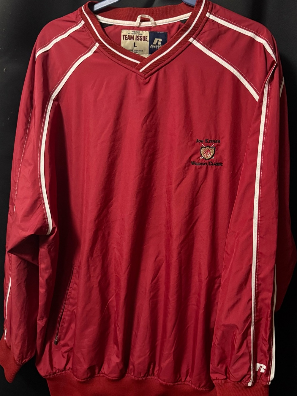 Vintage team issued Russell Athletic Maroon Pullover with White Piping